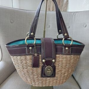 COACH Straw Basket